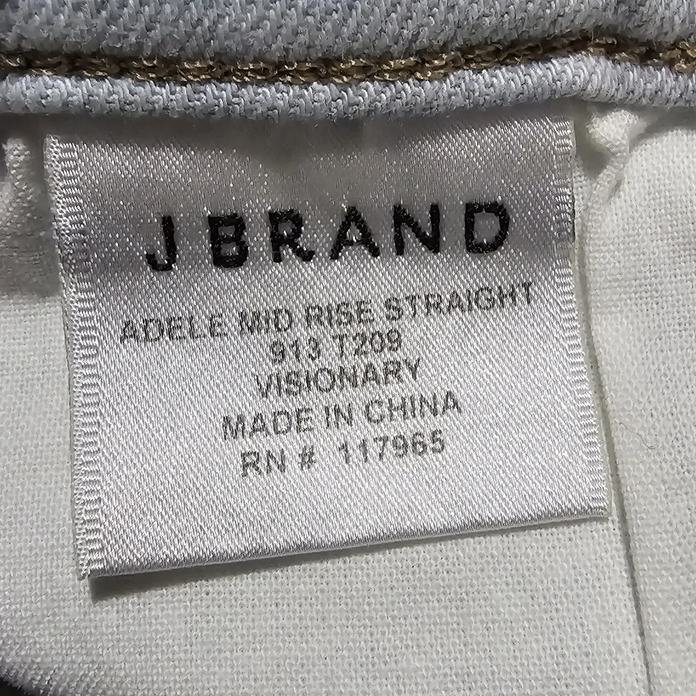 NEW J Brand Adele‎ Midrise Straight Jean Visionary Light Wash size 26